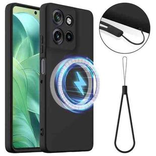 For Motorola Moto G Power 2025 Shockproof Silicone Magsafe Phone Case(Black)