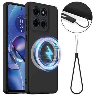 For Motorola Moto G Stylus 5G 2025 Shockproof Silicone Magsafe Phone Case(Black)