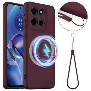 For Motorola Moto G Stylus 5G 2025 Shockproof Silicone Magsafe Phone Case(Plum Color)