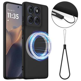 For Motorola Edge 60 / 60s / 60 Fusion Shockproof Silicone Magsafe Phone Case(Black)