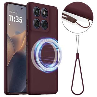 For Motorola Edge 60 / 60s / 60 Fusion Shockproof Silicone Magsafe Phone Case(Plum Color)