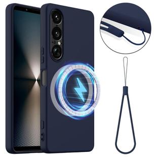 For Sony Xperia 1 VII Shockproof Silicone Magsafe Phone Case(Navy Blue)
