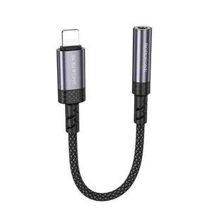 Borofone BV24 15cm Graceful 8 Pin to 3.5mm Digital Audio Converter Cable(Metal Grey)