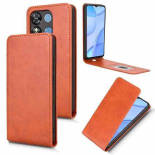 For Oukitel C57S Magnetic Vertical Flip Leather Phone Case(Brown)