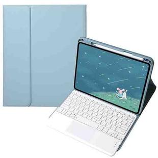 For OPPO Pad 3 / Pad 2 Candy Color Bluetooth Keyboard Leather Case,Square Keys with Touchpad(Misty Blue)