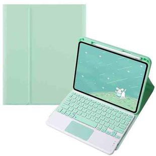 For OPPO Pad 3 / Pad 2 Candy Color Bluetooth Keyboard Leather Case,Square Keys with Touchpad(Light Green)