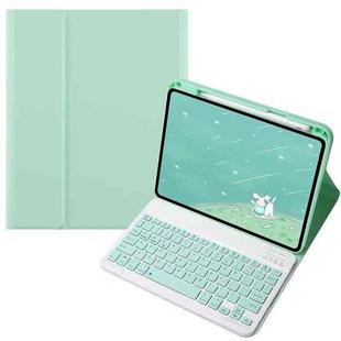 For OPPO Pad 3 / Pad 2 Candy Color Bluetooth Keyboard Leather Case, Square Keys(Light Green)