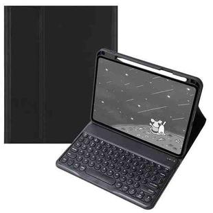 For OPPO Pad 3 / Pad 2 Candy Color Bluetooth Keyboard Leather Case, Round Key with Touchpad(Black)