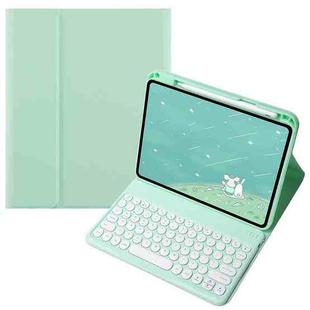 For OPPO Pad 3 / Pad 2 Candy Color Bluetooth Keyboard Leather Case, Round Key with Touchpad(Light Green)