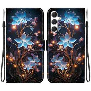 For Samsung Galaxy S23 FE 5G Crystal Texture Colored Drawing Leather Phone Case(Little Lantern Flower)