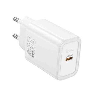 hoco N60 PD20W Type-C Single Port Charger, Specification:EU Plug(White)