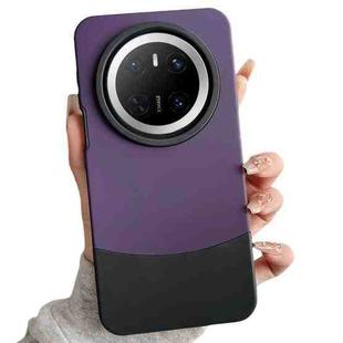 For Huawei Mate 70 Color Contrast 2 in 1 Skin Feel PC Hybrid TPU Phone Case(Purple+Black)