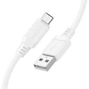 Borofone BX115 Lotto 2.4A USB to Micro USB Charging Cable, Length: 1m(White)