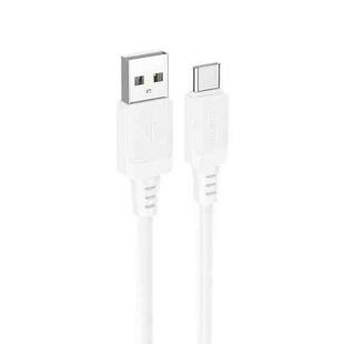 Borofone BX115 Lotto 3A USB to Type-C Charging Cable, Length: 1m(White)