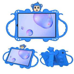 For Samsung Galaxy Tab A 8.4 (2020) T307 Cartoon Monkey Kids Tablet Shockproof EVA Protective Case with Holder & Shoulder Strap & Handle(Blue)