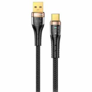 awei CL-229T USB A to Type-C with Chip Braid Fast Data Charging Cable, Length:1.2m(Black)