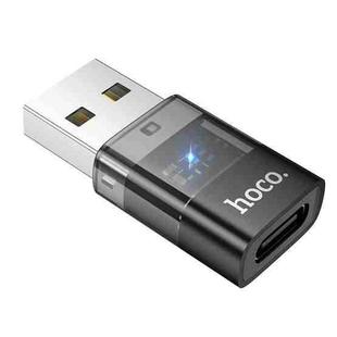 hoco UA36C USB Male to USB-C / Type-C Female OTG Transparent Adapter(Black)