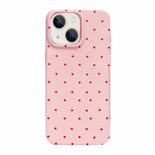 For iPhone 15 Plus Dopamine Polka Dots Silicone Phone Case(Pink)