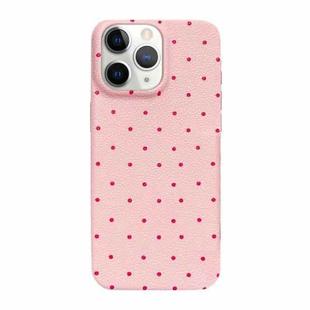 For iPhone 11 Pro Max Dopamine Polka Dots Silicone Phone Case(Pink)
