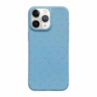 For iPhone 11 Pro Max Dopamine Dots Pattern Silicone Phone Case(Blue)
