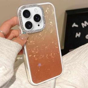 For iPhone 11 Pro Max Gradient Shell Texture 3 in 1 Phone Case(Orange)