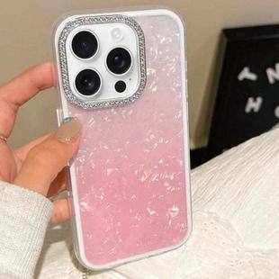 For iPhone 12 Pro Gradient Shell Texture 3 in 1 Phone Case(Pink)