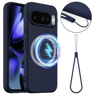 For Google Pixel 10 Shockproof Silicone Magsafe Phone Case(Navy Blue)