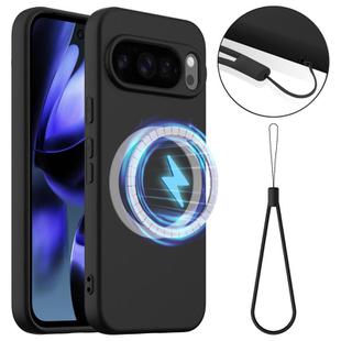 For Google Pixel 10 Pro Shockproof Silicone Magsafe Phone Case(Black)