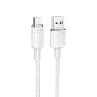 Borofone BU56 Succeed 3A USB to Type-C Charging Data Cable, Length: 1.2m(White)