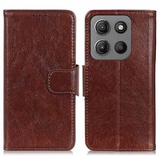 For Motorola Moto G15 4G / G05 Nappa Texture Horizontal Flip Leather Phone Case(Brown)