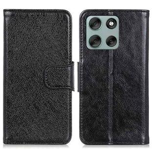 For Motorola Moto G56 5G Nappa Texture Horizontal Flip Leather Phone Case(Black)