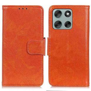 For Motorola Moto G56 5G Nappa Texture Horizontal Flip Leather Phone Case(Orange)