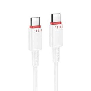 Borofone BX110 Beneficio PD60W Type-C to Type-C Fast Charging Data Cable, Length: 1m(White)