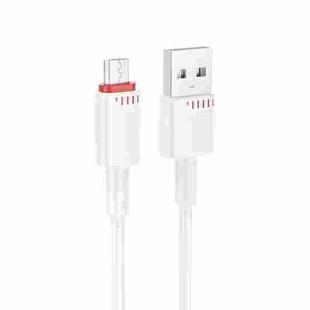 Borofone BX110 Beneficio 2.4A USB to Micro USB Charging Data Cable, Length: 1m(White)