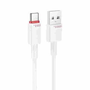 Borofone BX110 Beneficio 3A USB to Type-C Charging Data Cable, Length: 1m(White)