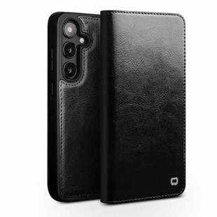 For Samsung Galaxy S25 5G QIALINO Genuine Leather Phone Case(Black)