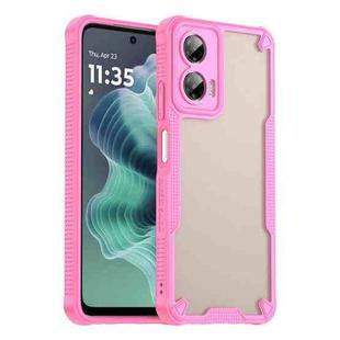 For Motorola Moto G35 5G Armor Glaze PC Hybrid TPU Phone Case(Pink)