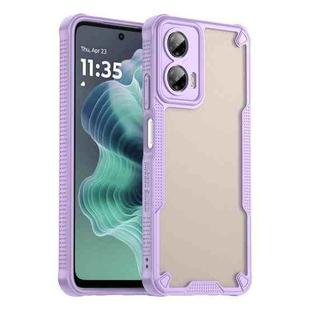 For Motorola Moto G35 5G Armor Glaze PC Hybrid TPU Phone Case(Purple)