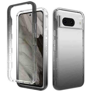 For Google Pixel 8 Shockproof Clear Gradient PC + TPU Phone Case(Black)