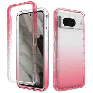 For Google Pixel 8 Shockproof Clear Gradient PC + TPU Phone Case(Red)