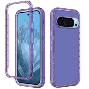 For Google Pixel 9 Pro XL Shockproof Clear Gradient PC + TPU Phone Case(Purple)