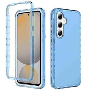For Samsung Galaxy S24 FE 5G Shockproof Clear Gradient PC + TPU Phone Case(Blue)