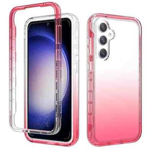 For Samsung Galaxy S23 FE 5G Shockproof Clear Gradient PC + TPU Phone Case(Red)