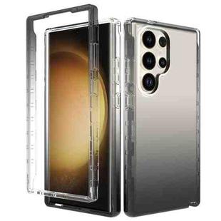 For Samsung Galaxy S24 Ultra 5G Shockproof Clear Gradient PC + TPU Phone Case(Black)