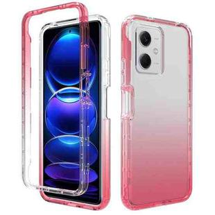 For Redmi Note 12 5G Global Shockproof Clear Gradient PC + TPU Phone Case(Red)