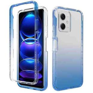 For Redmi Note 12 5G Global Shockproof Clear Gradient PC + TPU Phone Case(Blue)