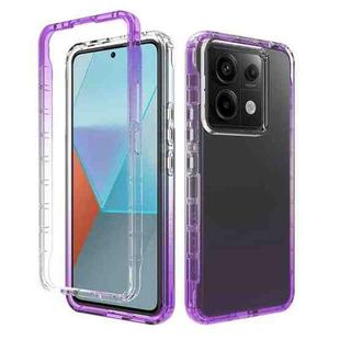 For Redmi Note 13 Pro 5G Shockproof Clear Gradient PC + TPU Phone Case(Purple)