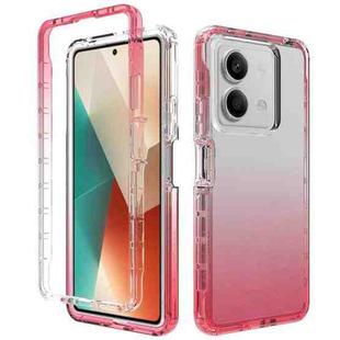 For Redmi Note 13 5G Shockproof Clear Gradient PC + TPU Phone Case(Red)