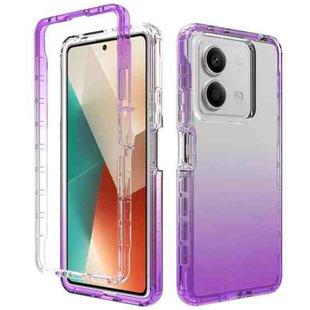 For Redmi Note 13 5G Shockproof Clear Gradient PC + TPU Phone Case(Purple)