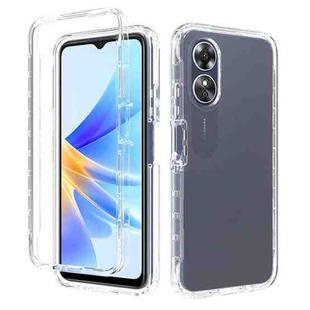 For OPPO A17 4G Shockproof Clear Gradient PC + TPU Phone Case(Transparent)